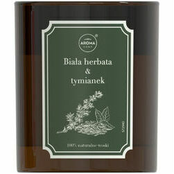 aroma-aromatiska-svece-herbarium-160g-balta-teja-timians